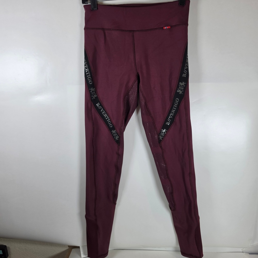 B Vertigo Jenny Silicone Full Seat Riding‎ Tights Burgundy Womens Size 22/24